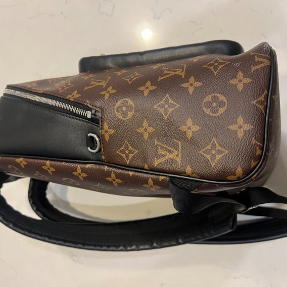 LOUIS VUITTON Monogram Macassar Josh Backpack Brown Black - Picture 2 of 7